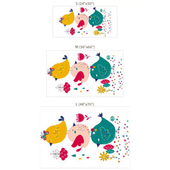 Cute Birds Wall Sticker Set – Colorful Nursery and Kids Room Decal
