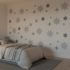 Minimal Star Vinyl Sticker Set – Bedroom Kids Room Removable Decal