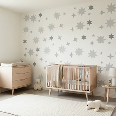 Minimal Star Vinyl Sticker Set – Bedroom Kids Room Removable Decal