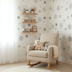 Minimal Star Vinyl Sticker Set – Bedroom Kids Room Removable Decal