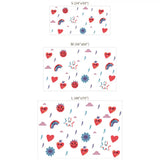 Heart Rainbow Star Cartoon Vinyl Sticker Set – Colorful Kids Room Removable Decal