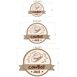 Custom Name Cowboy Wall Sticker – Western Boys Room Personalized Kids Decal
