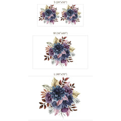 Blue Purple Floral Wall Sticker