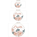 Floral Name Wall Decal – Personalized Girls Room Nursery Removable Sticker