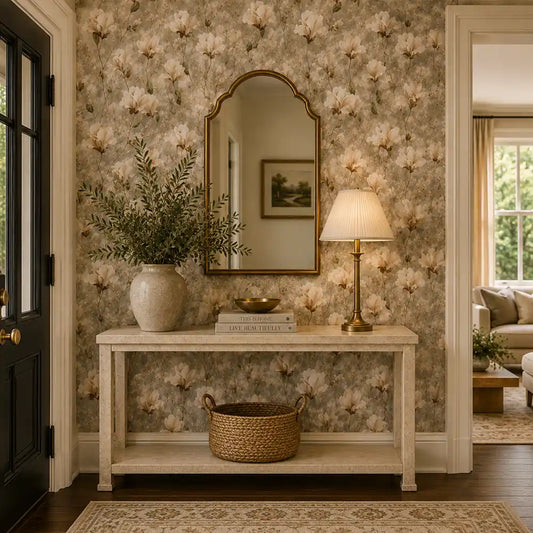 Ivory Sweet Pea Wallpaper