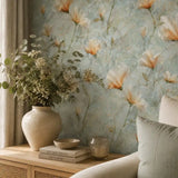 Ivory Poppy Meadow Wallpaper