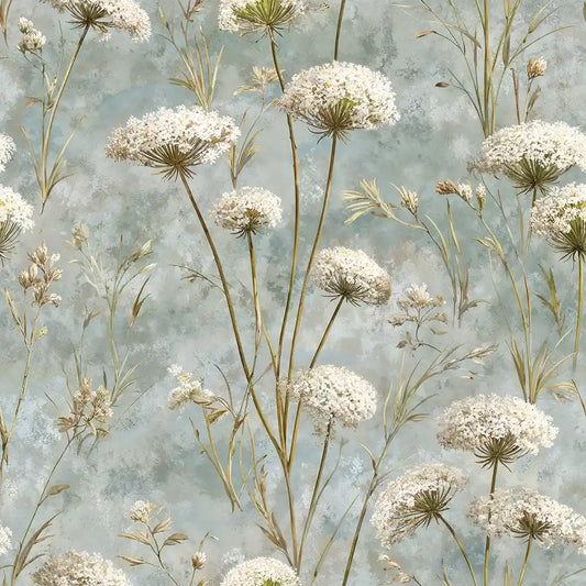 Wild Queen Anne’s Lace Botanical Wallpaper