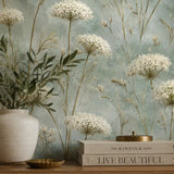 Wild Queen Anne’s Lace Botanical Wallpaper