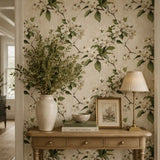 White Blossom Garden Botanical Wallpaper