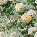 English Garden Rose Botanical Wallpaper