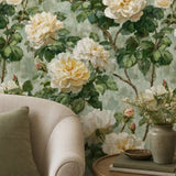 English Garden Rose Botanical Wallpaper