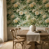 English Garden Rose Botanical Wallpaper