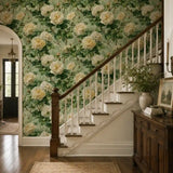 English Garden Rose Botanical Wallpaper