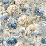 Painterly Hydrangea Garden Botanical Wallpaper