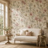 Blush Meadow Floral Botanical Wallpaper
