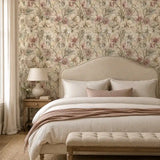 Blush Meadow Floral Botanical Wallpaper