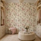 Blush Meadow Floral Botanical Wallpaper