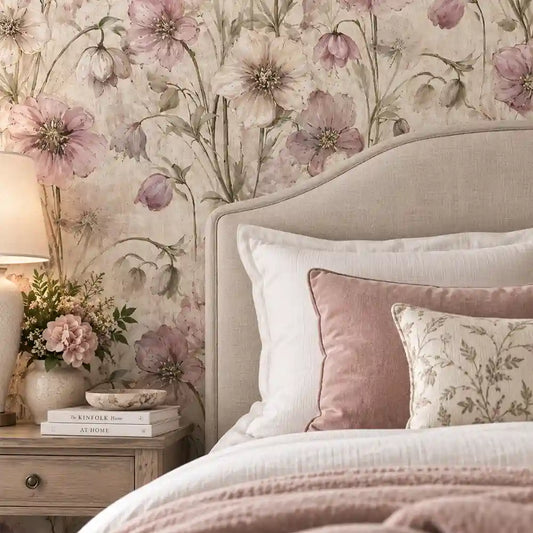 Dusky Hellebore Botanical Wallpaper