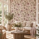 Dusky Hellebore Botanical Wallpaper
