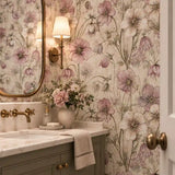 Dusky Hellebore Botanical Wallpaper
