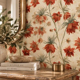 Painterly Fritillaria Botanical Wallpaper