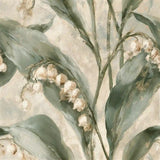 Painterly Lily of the Valley Botanical Wallpaper