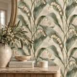 Painterly Lily of the Valley Botanical Wallpaper