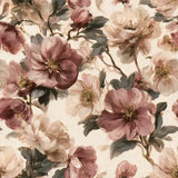 Painterly Hellebore Botanical Floral Wallpaper