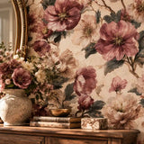 Painterly Hellebore Botanical Floral Wallpaper
