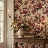 Painterly Hellebore Botanical Floral Wallpaper