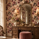 Painterly Hellebore Botanical Floral Wallpaper