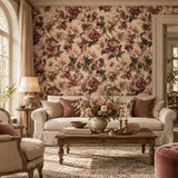 Painterly Hellebore Botanical Floral Wallpaper