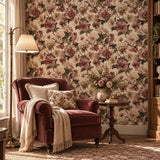 Painterly Hellebore Botanical Floral Wallpaper