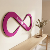 Infinity Love Personalized Wooden Name Wall Decor – Custom Kids Room Sign