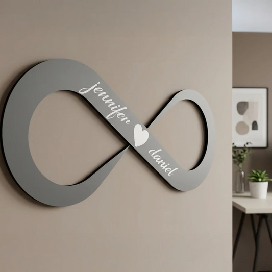 Infinity Love Personalized Wooden Name Wall Decor – Custom Kids Room Sign