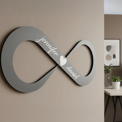 Infinity Love Personalized Wooden Name Wall Decor – Custom Kids Room Sign