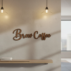 Custom Wooden Business Logo Wall Decor – Office and Commercial Name Sign