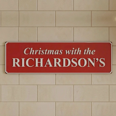 Custom Family Christmas Wooden Name Sign – Holiday Wall Decor