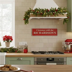 Custom Family Christmas Wooden Name Sign – Holiday Wall Decor