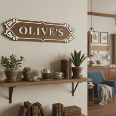 Personalized Rustic Family Name Wooden Wall Sign
