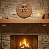 Custom Round Family Name Wooden Wall Sign – Rustic Home Decor