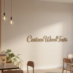 Custom Wooden Text Wall Sign for Office & Business