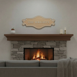 Classic Ornate Personalized Rustic Family Name Wooden Wall Sign – Custom Home Decor