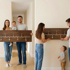 Custom Wooden Family Timeline Sign – Milestone Wall Decor