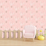 Dreamy Air Balloons in the Sky Wallpaper – Nursery Peel-and-Stick Kids Room Design