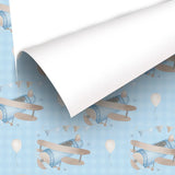 Vintage Airplane Soft Pastel Wallpaper – Kids Room Peel-and-Stick Design