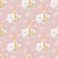 Cute Giraffe Nursery Wall Mural – Safari Peel-and-Stick Kids Room Design