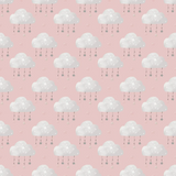 Pink Cloud Nursery Wallpaper for Girls Room – Soft Peel-and-Stick Design