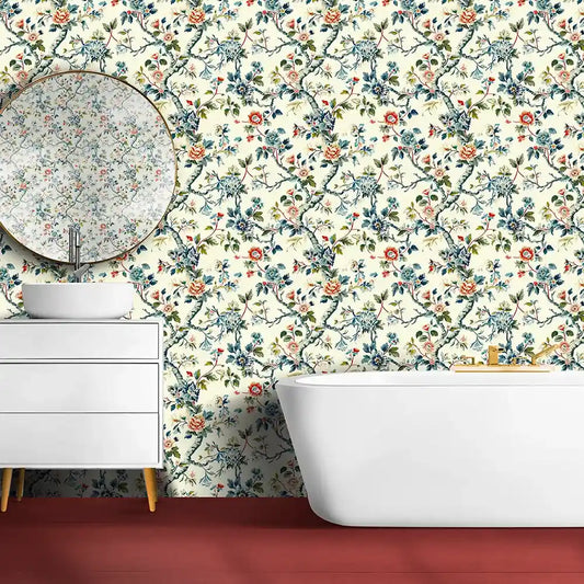Chinoiserie Floral Wallpaper