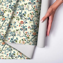Chinoiserie Floral Wallpaper – Elegant Peel-and-Stick Bedroom Living Room Design